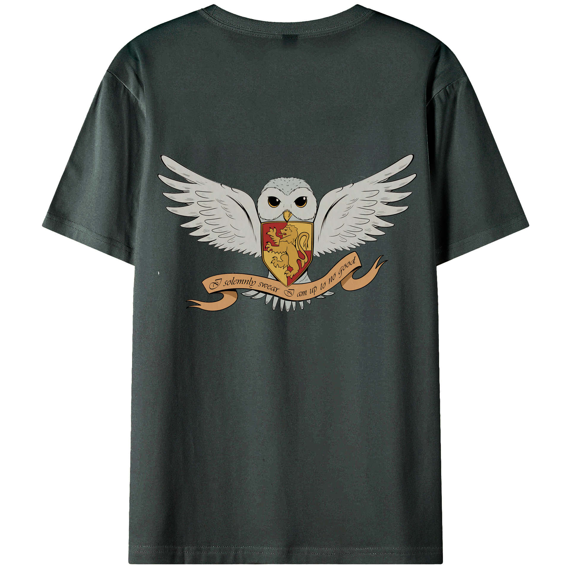 （画像用） Harry Potter ハリー・ポッターシリーズ 綿100％ メンズ半袖Tシャツ（バックプリント） 通気性